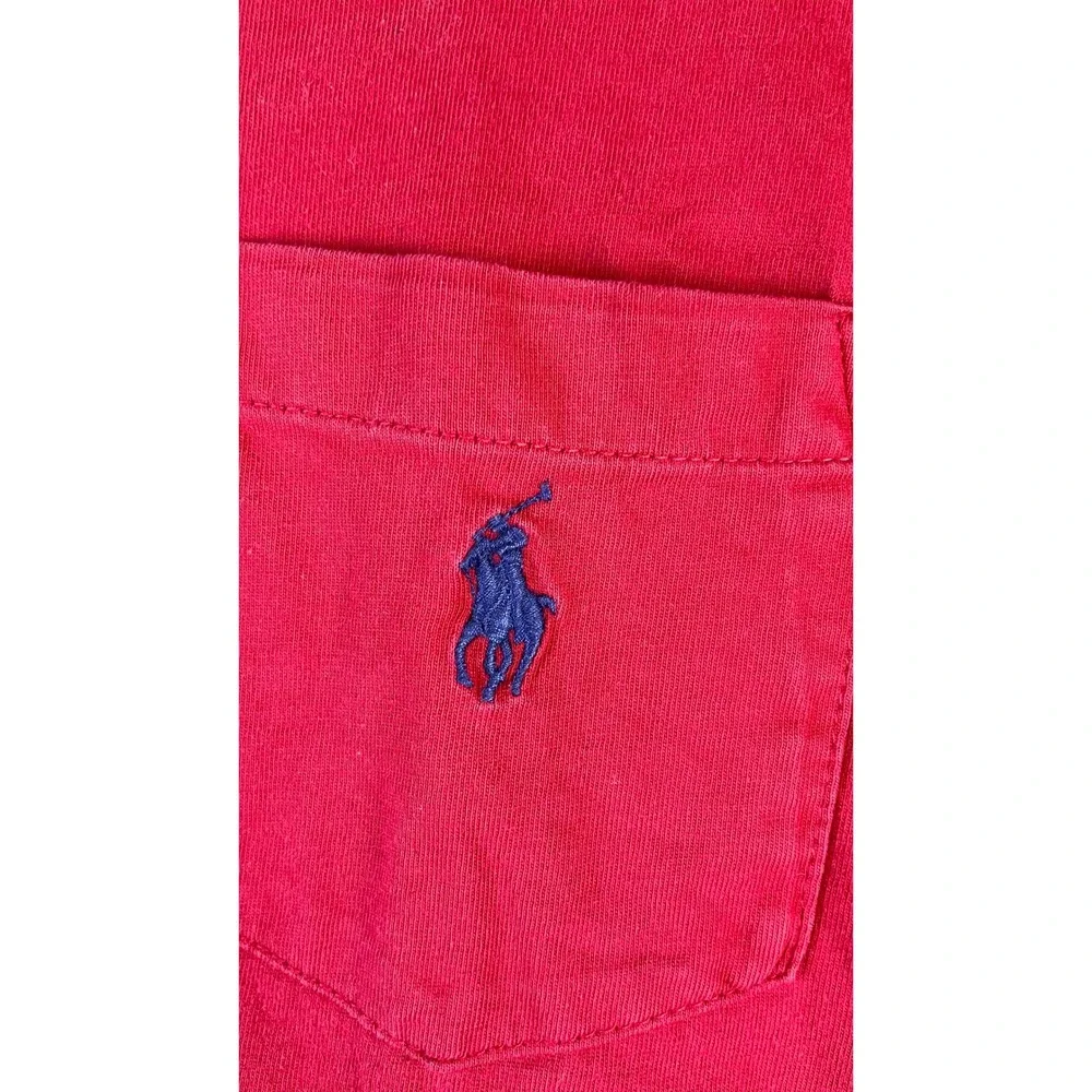 Polo Ralph Lauren T-Shirt Mens Small Red Excellent Classic Fit Pocket Pony